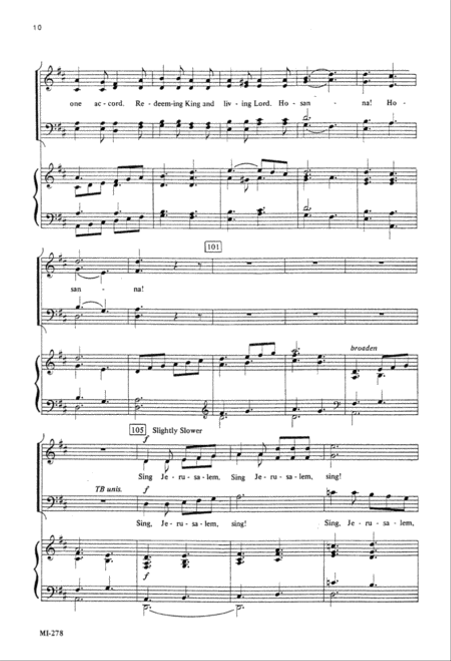 Sing, Jerusalem, Sing! (Digital Download) 4-Part scores gallery preview page 10