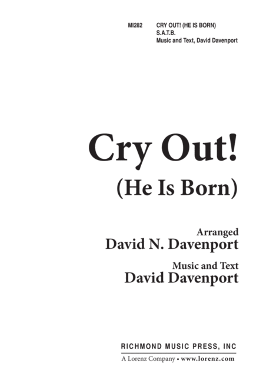 Cry Out (He Is Born) (Digital Download) 4-Part scores gallery preview page 1
