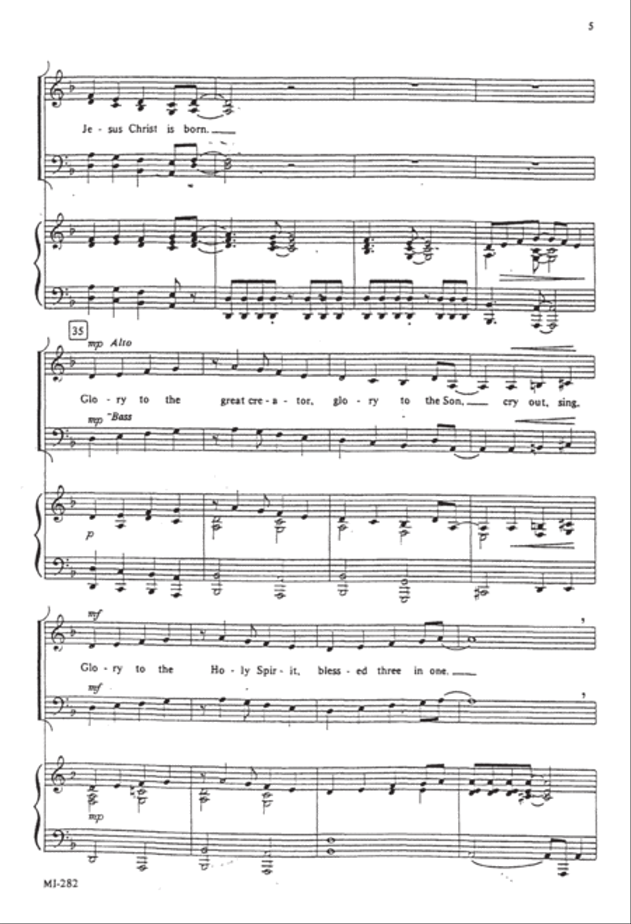 Cry Out (He Is Born) (Digital Download) 4-Part scores gallery preview page 6