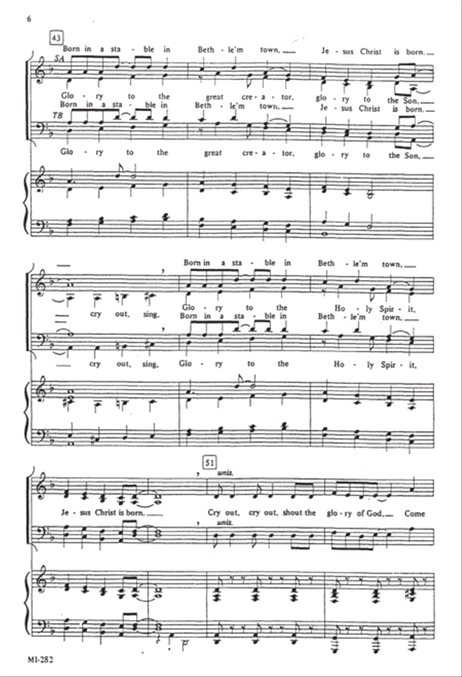 Cry Out (He Is Born) (Digital Download) 4-Part scores gallery preview page 7