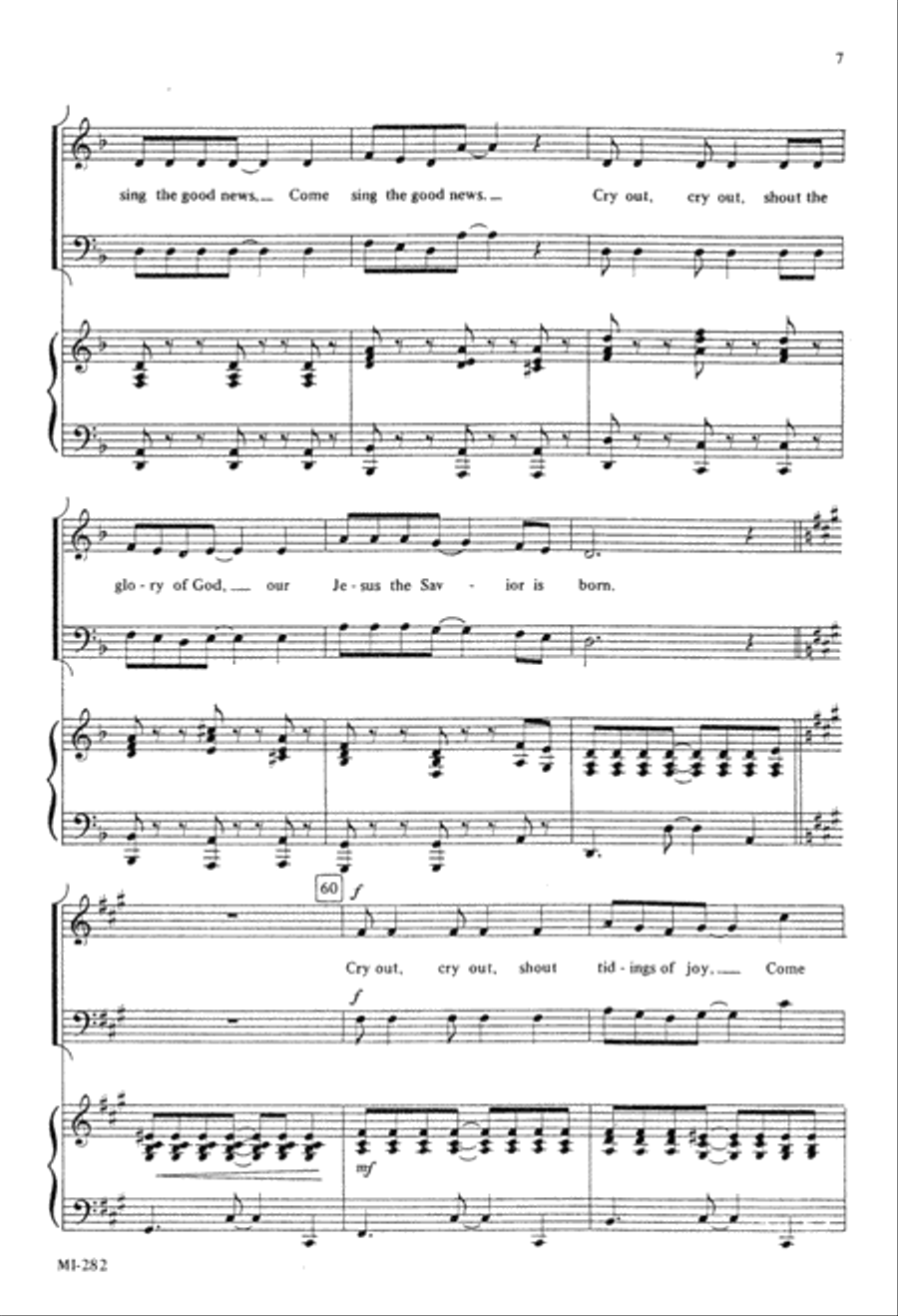 Cry Out (He Is Born) (Digital Download) 4-Part scores gallery preview page 8