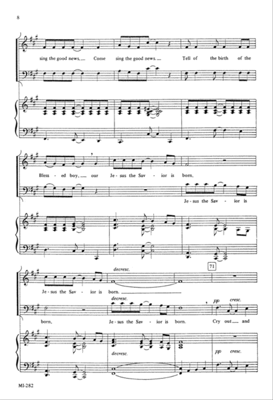 Cry Out (He Is Born) (Digital Download) 4-Part scores gallery preview page 9