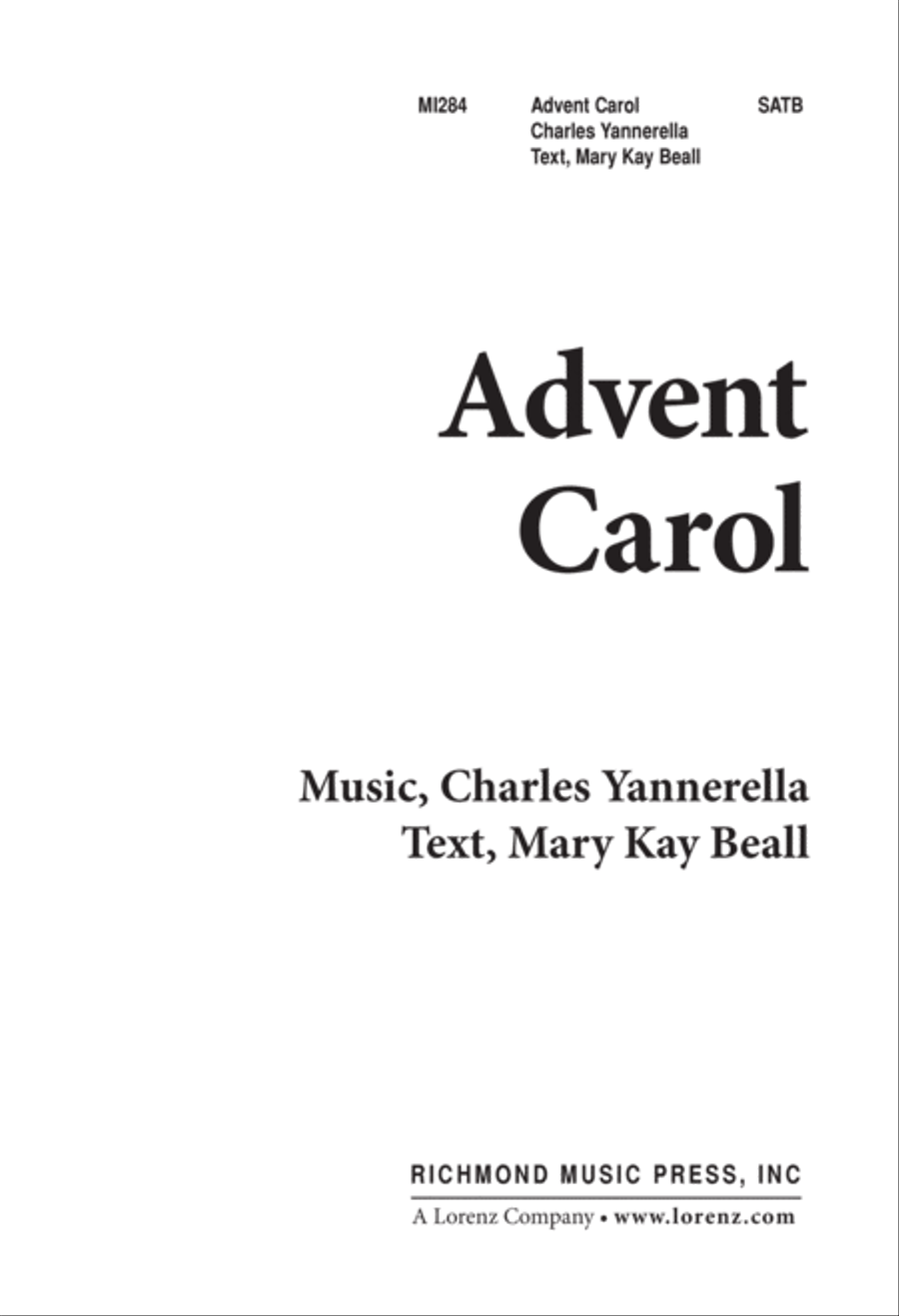 Advent Carol Advent Carol 4-Part scores gallery preview page 1