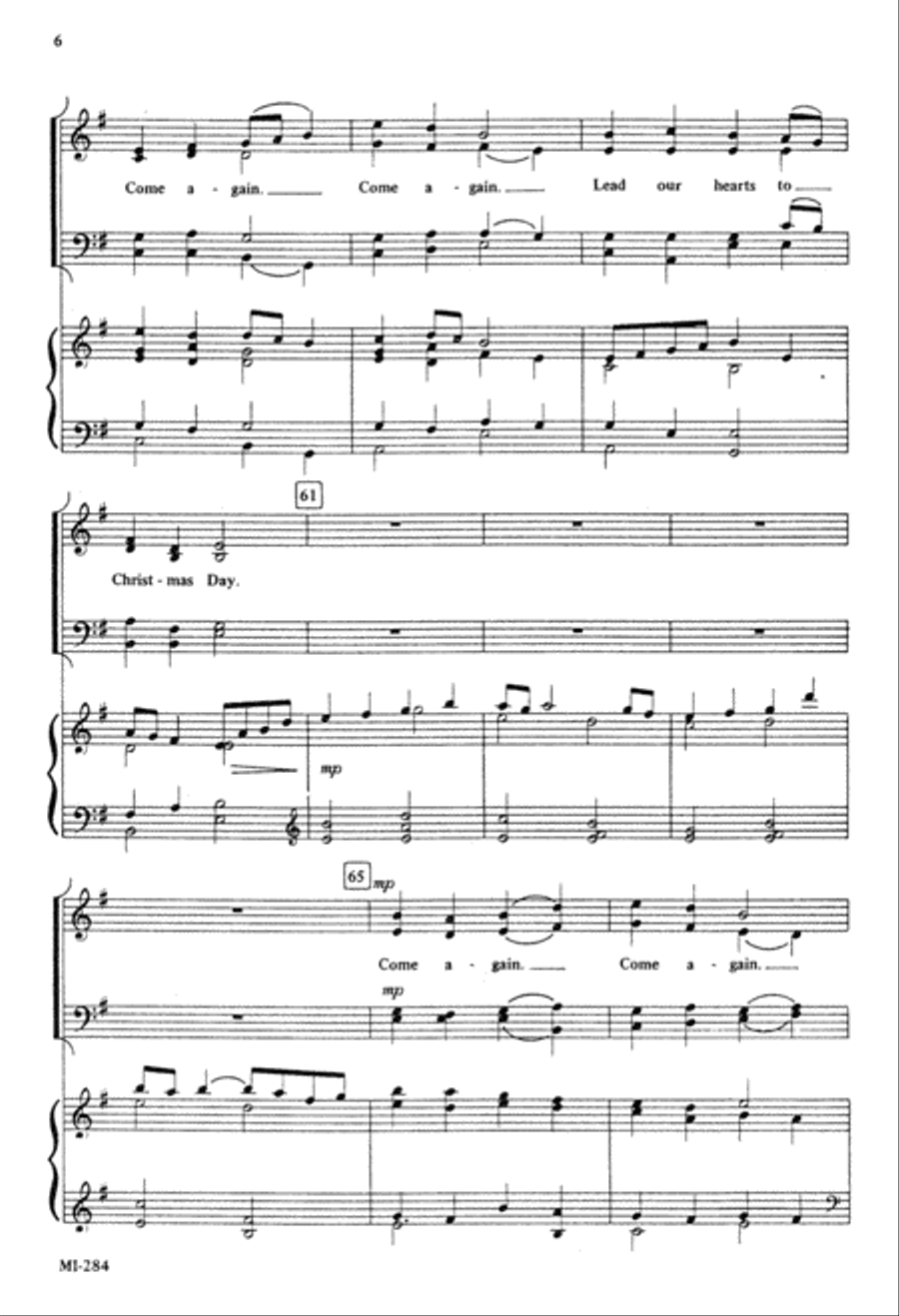 Advent Carol Advent Carol 4-Part scores gallery preview page 6