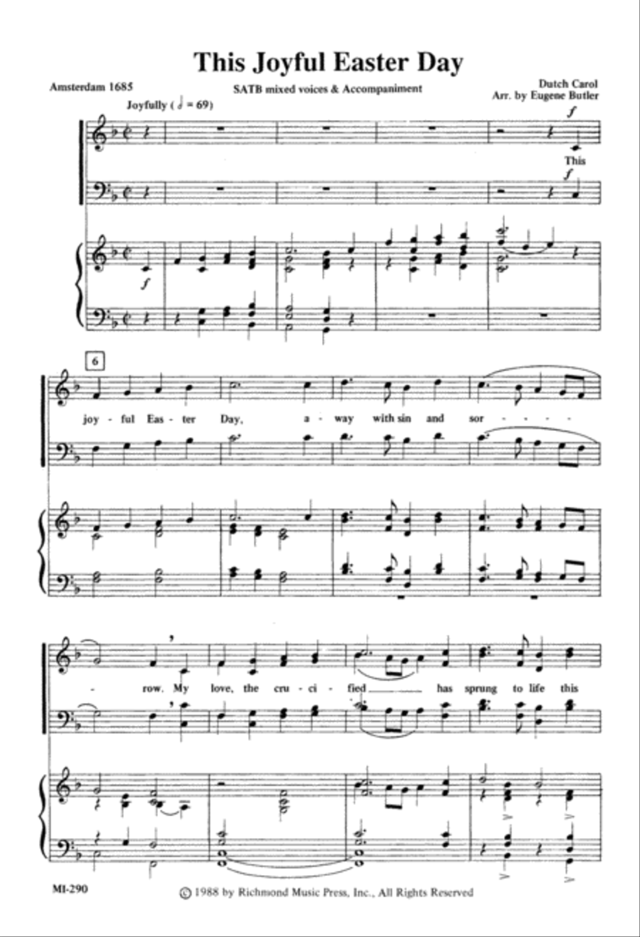 This Joyful Easter Day (Digital Download) 4-Part scores gallery preview page 2