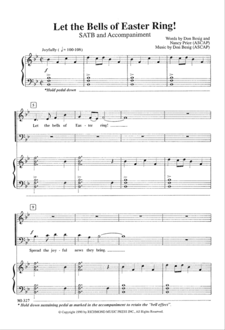 Let the Bells of Easter Ring (Digital Download) 4-Part scores gallery preview page 3