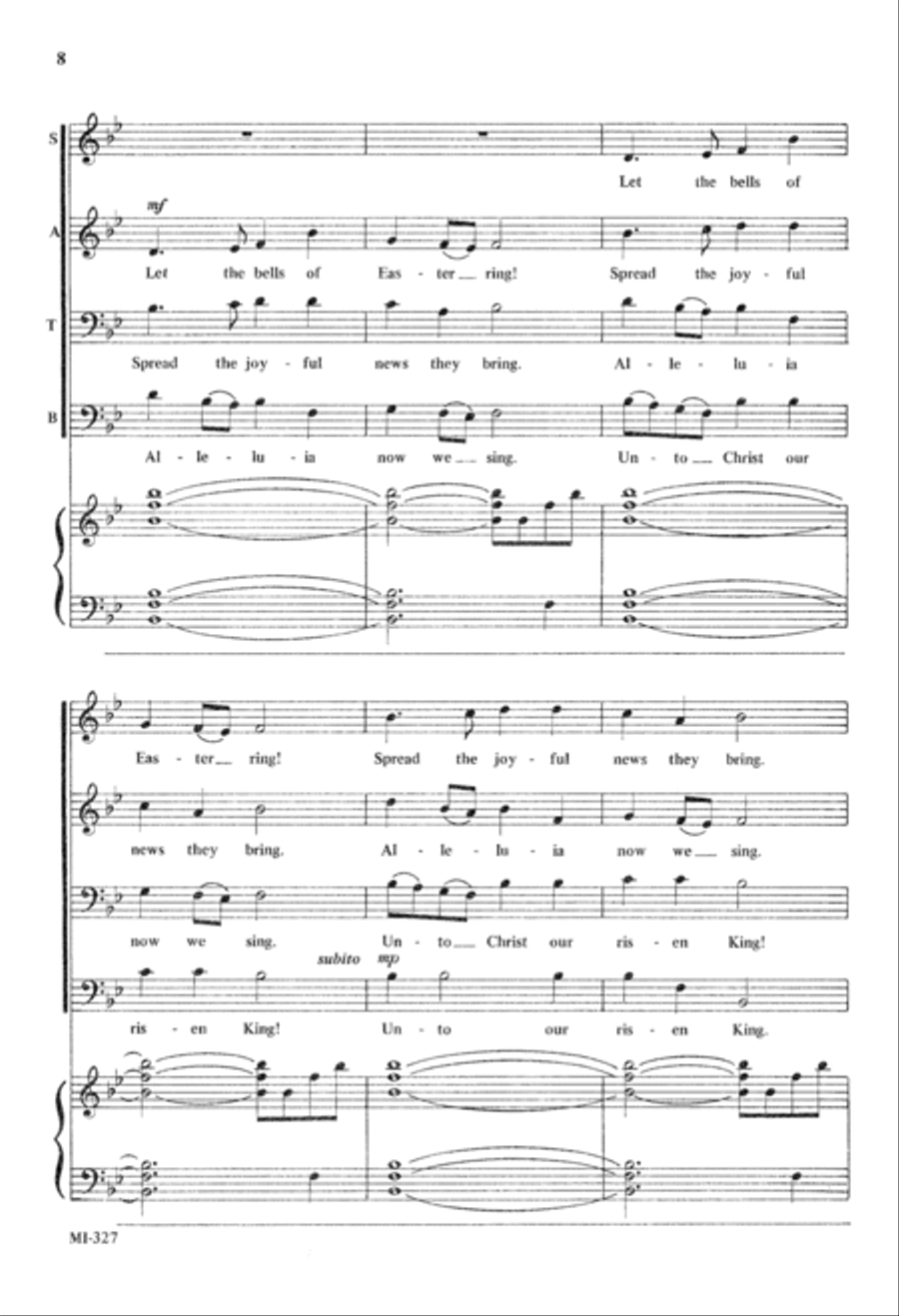 Let the Bells of Easter Ring (Digital Download) 4-Part scores gallery preview page 8