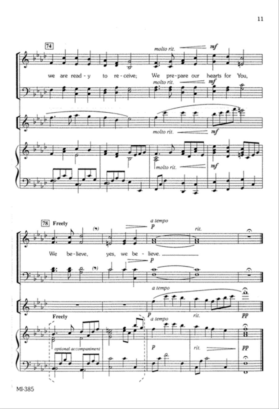 Come Again, Emmanuel (Digital Download) 4-Part scores gallery preview page 11