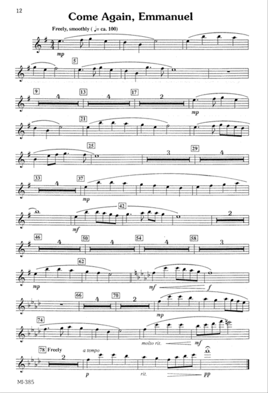 Come Again, Emmanuel (Digital Download) 4-Part scores gallery preview page 12