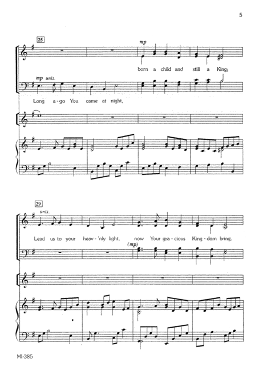 Come Again, Emmanuel (Digital Download) 4-Part scores gallery preview page 5