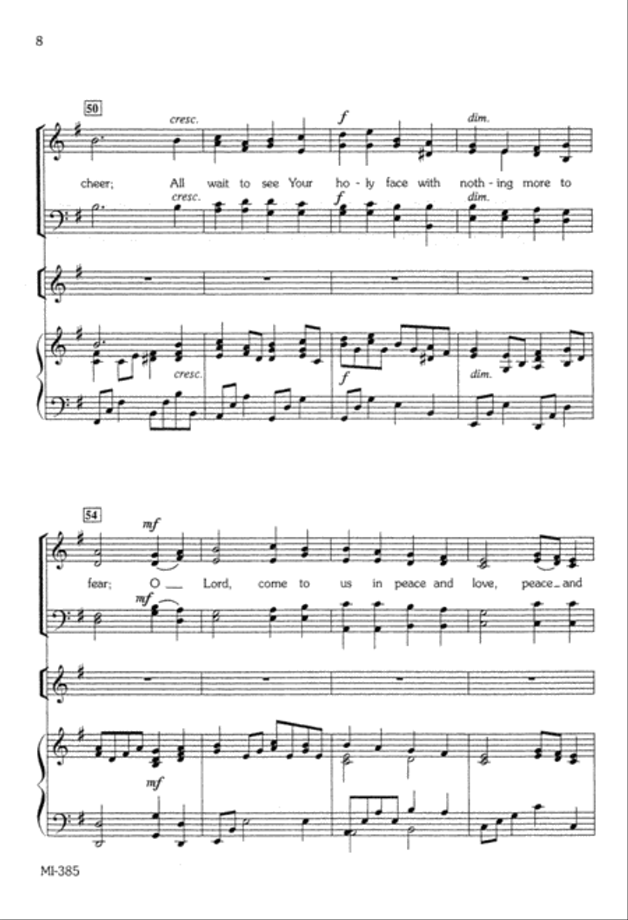 Come Again, Emmanuel (Digital Download) 4-Part scores gallery preview page 8
