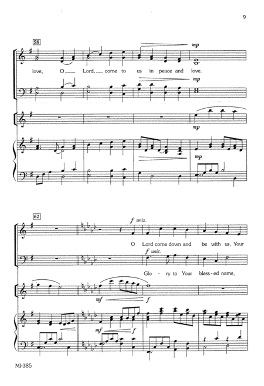 Come Again, Emmanuel (Digital Download) 4-Part scores gallery preview page 9