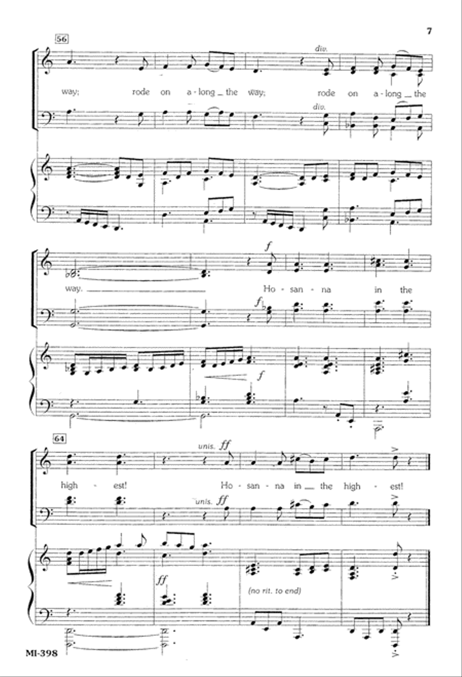 Jerusalem Behold Your King (Digital Download) 4-Part scores gallery preview page 7
