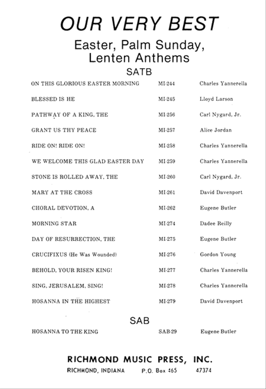 Jerusalem Behold Your King (Digital Download) 4-Part scores gallery preview page 8