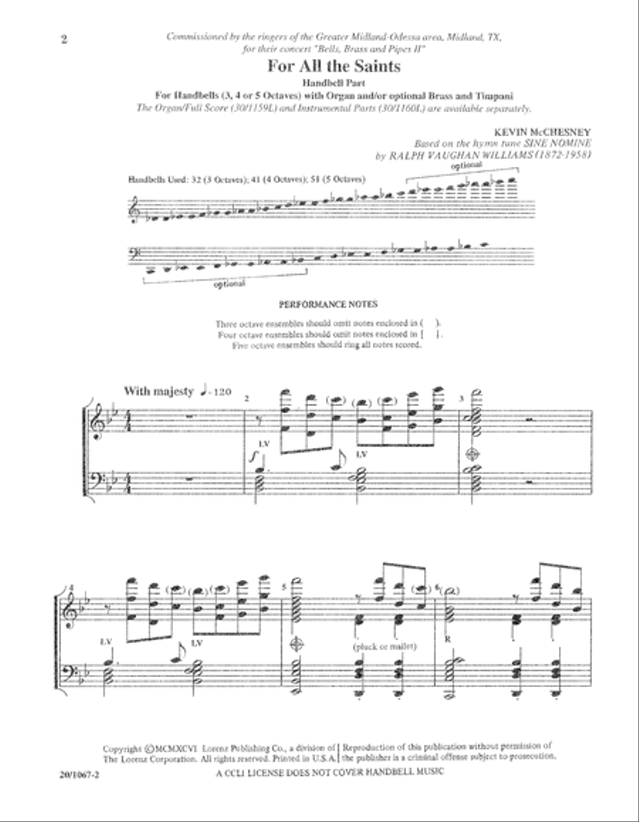 For All the Saints (Digital Download) 5-Octaves scores gallery preview page 2