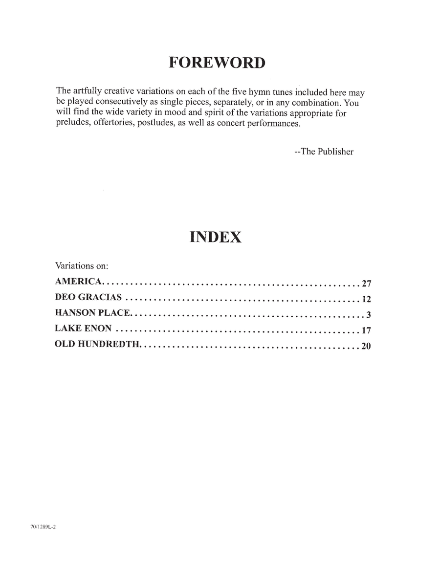 Variations on Five Hymn Tunes for Organ (Digital Download) Organ scores gallery preview page 4