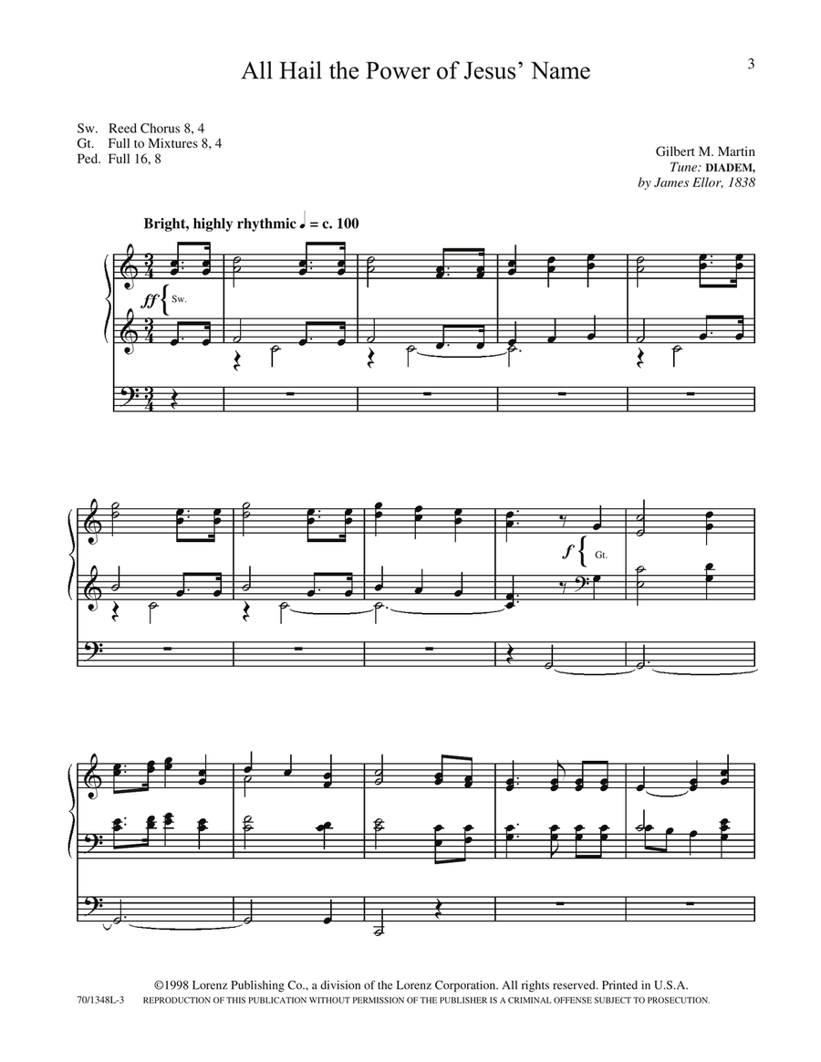 If I Be Lifted Up (Digital Download) Organ scores gallery preview page 5