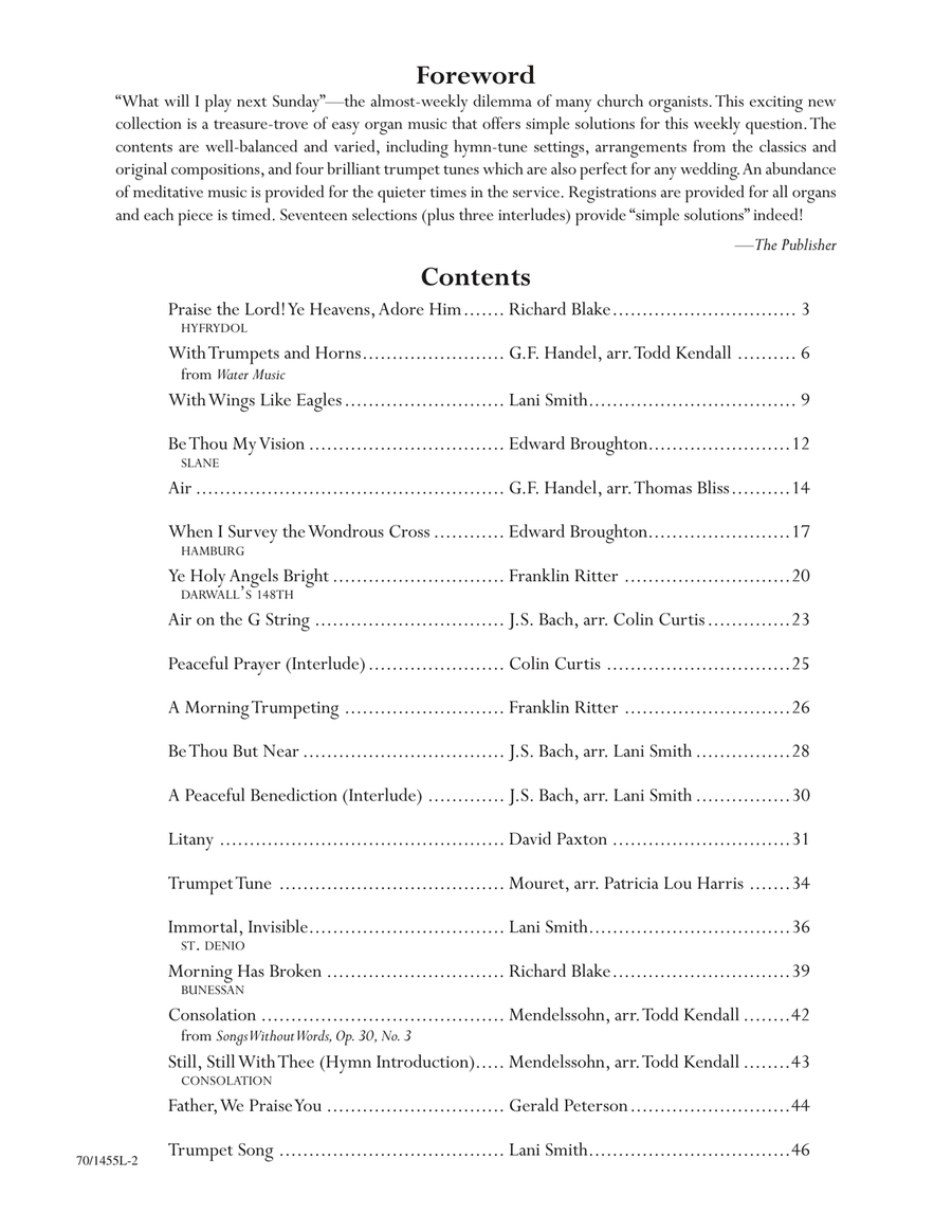 Simple Solutions for Sunday at the Organ (Digital Download) Organ scores gallery preview page 2