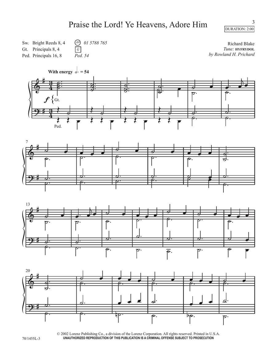 Simple Solutions for Sunday at the Organ (Digital Download) Organ scores gallery preview page 3
