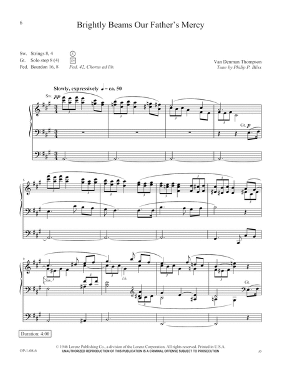 The Organist's Library, Vol. 44 (Digital Download) Organ scores gallery preview page 4