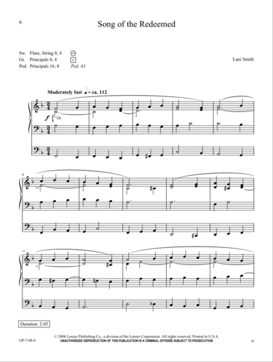 The Organist's Library, Vol. 45 (Digital Download) Organ scores gallery preview page 4