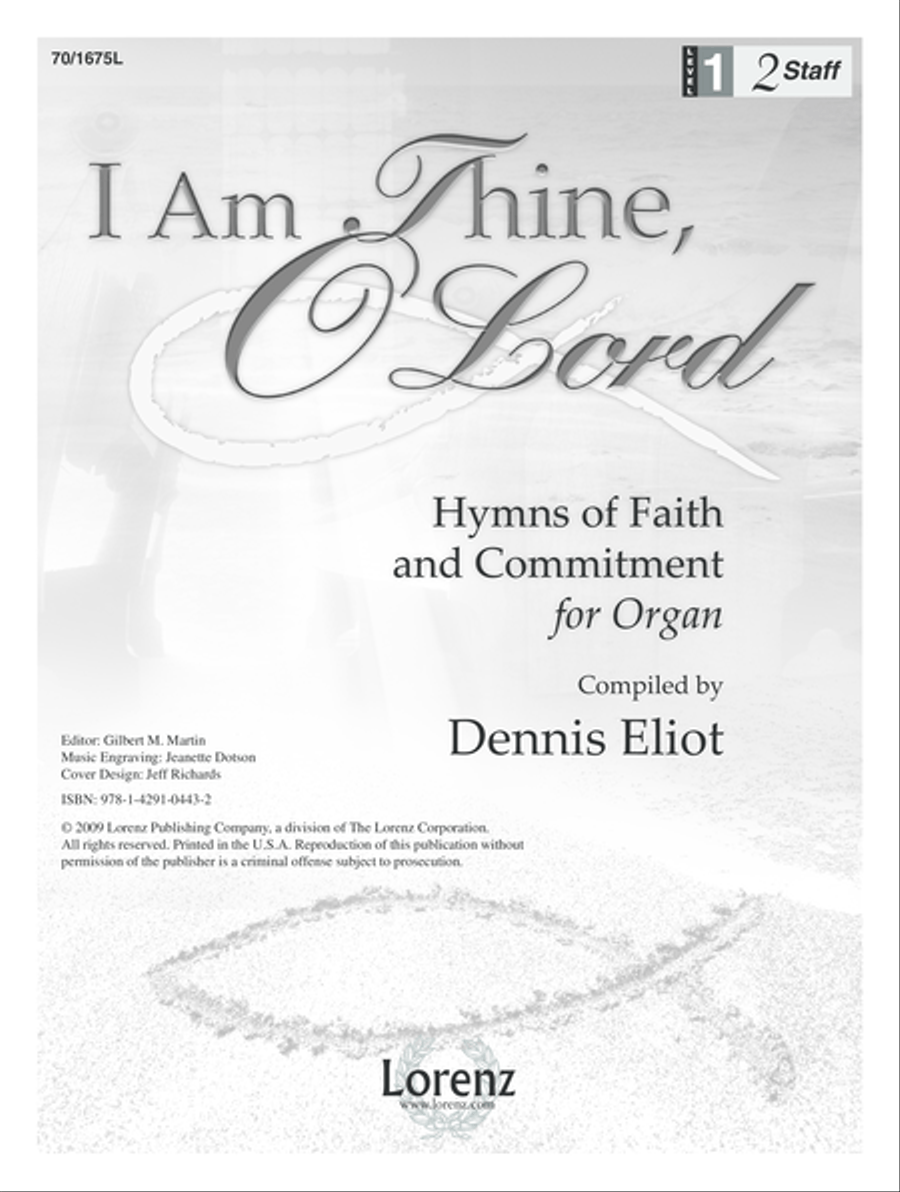 I Am Thine, O Lord (Digital Download) Organ scores gallery preview page 1