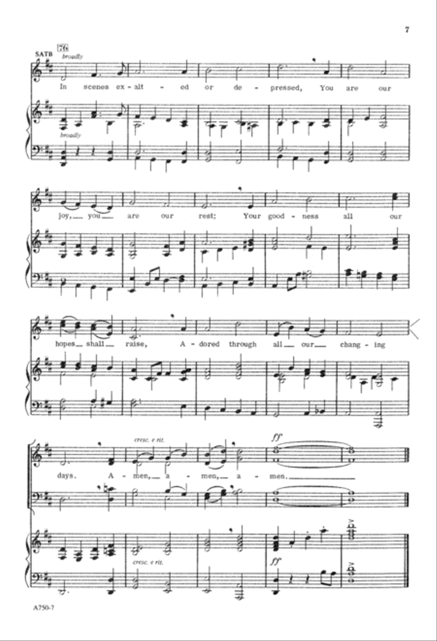 Great God, We Sing That Mighty Hand (Digital Download) 4-Part scores gallery preview page 7