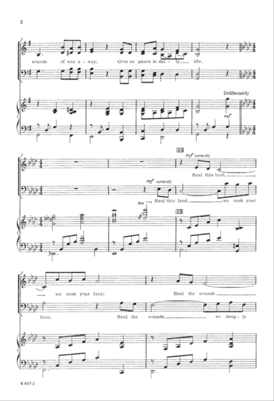 Heal This Land (Digital Download) 4-Part scores gallery preview page 2