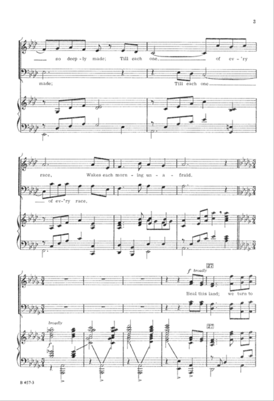 Heal This Land (Digital Download) 4-Part scores gallery preview page 3