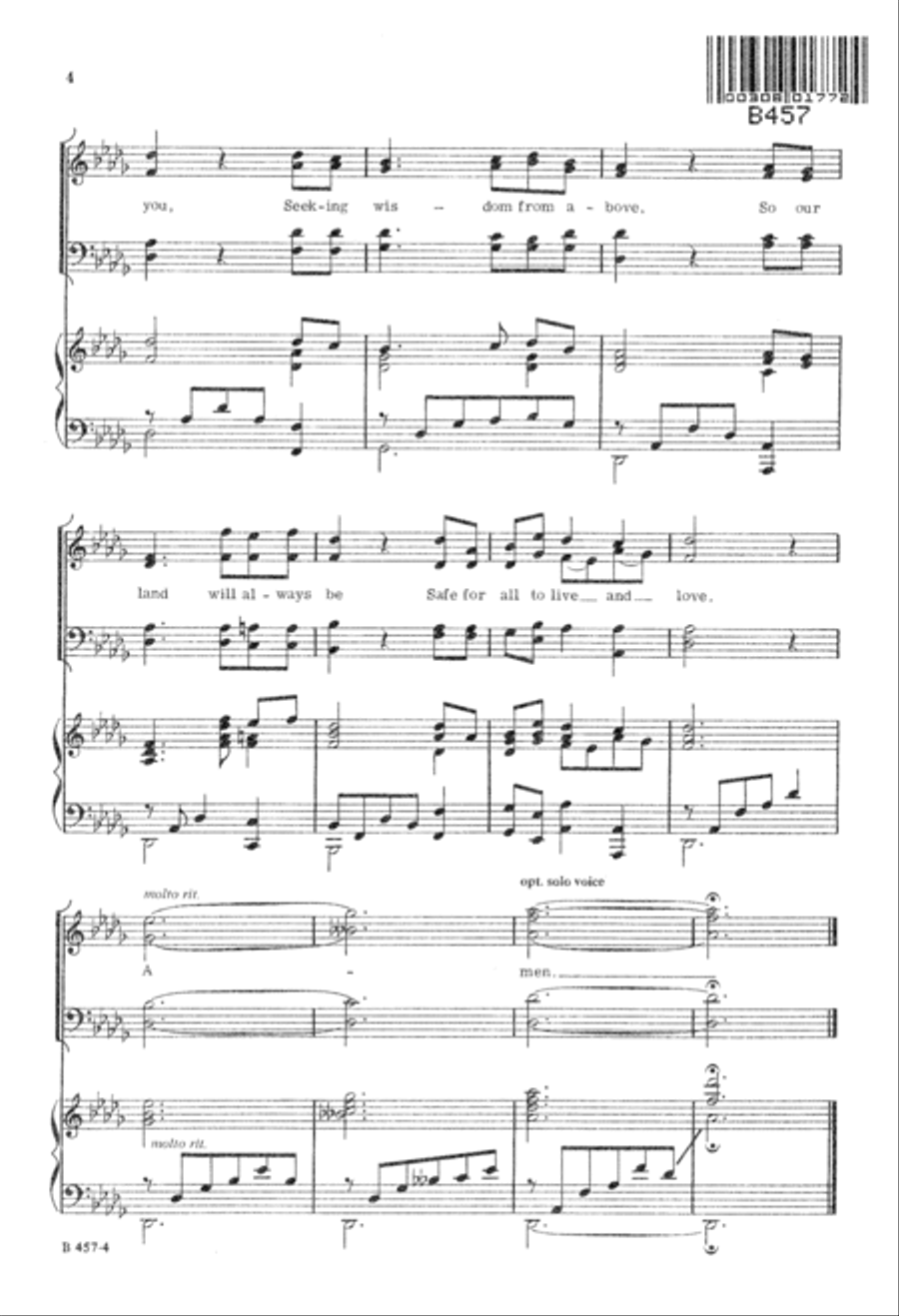 Heal This Land (Digital Download) 4-Part scores gallery preview page 4