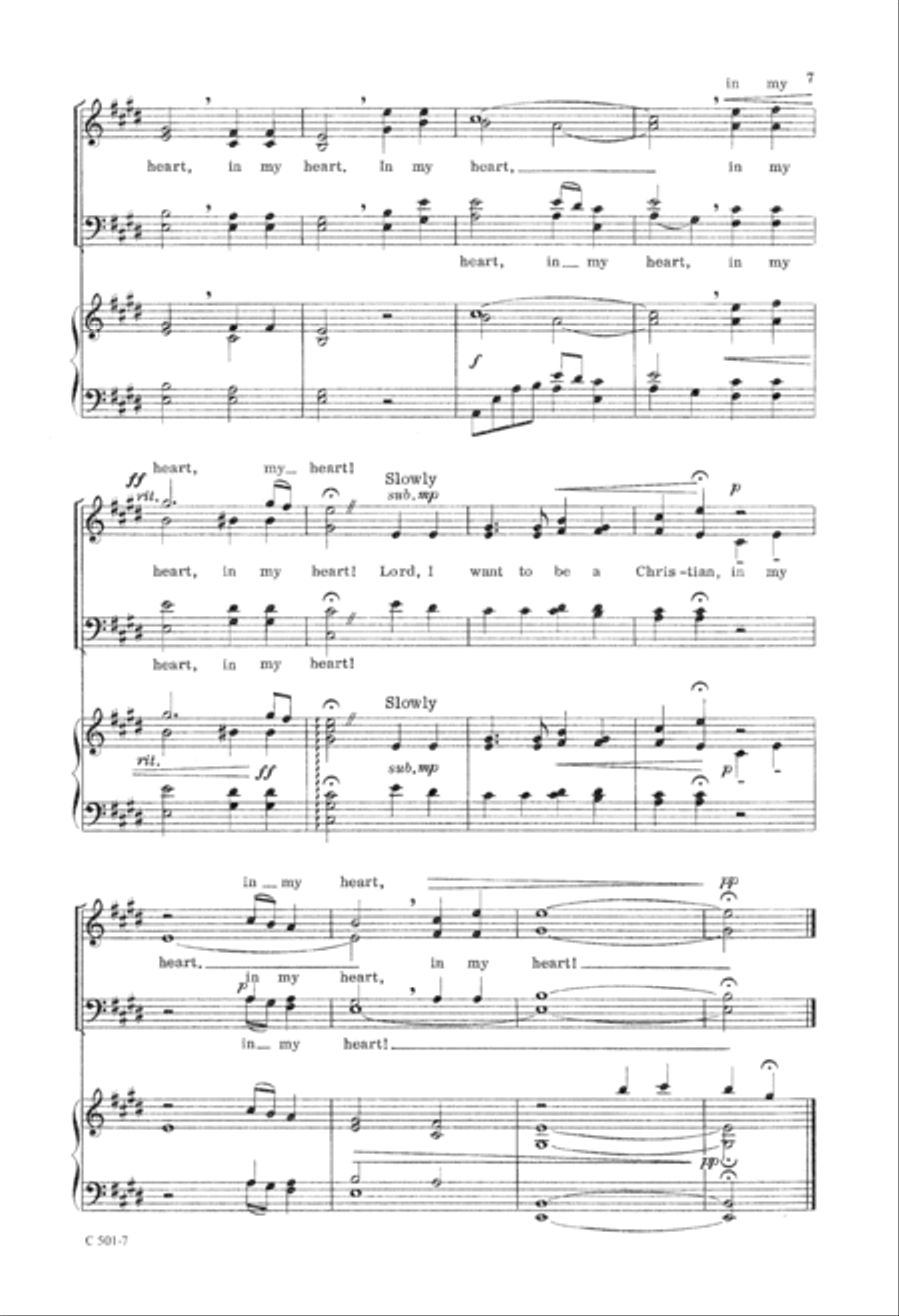 Lord, I Want to be a Christian (Digital Download) 4-Part scores gallery preview page 7