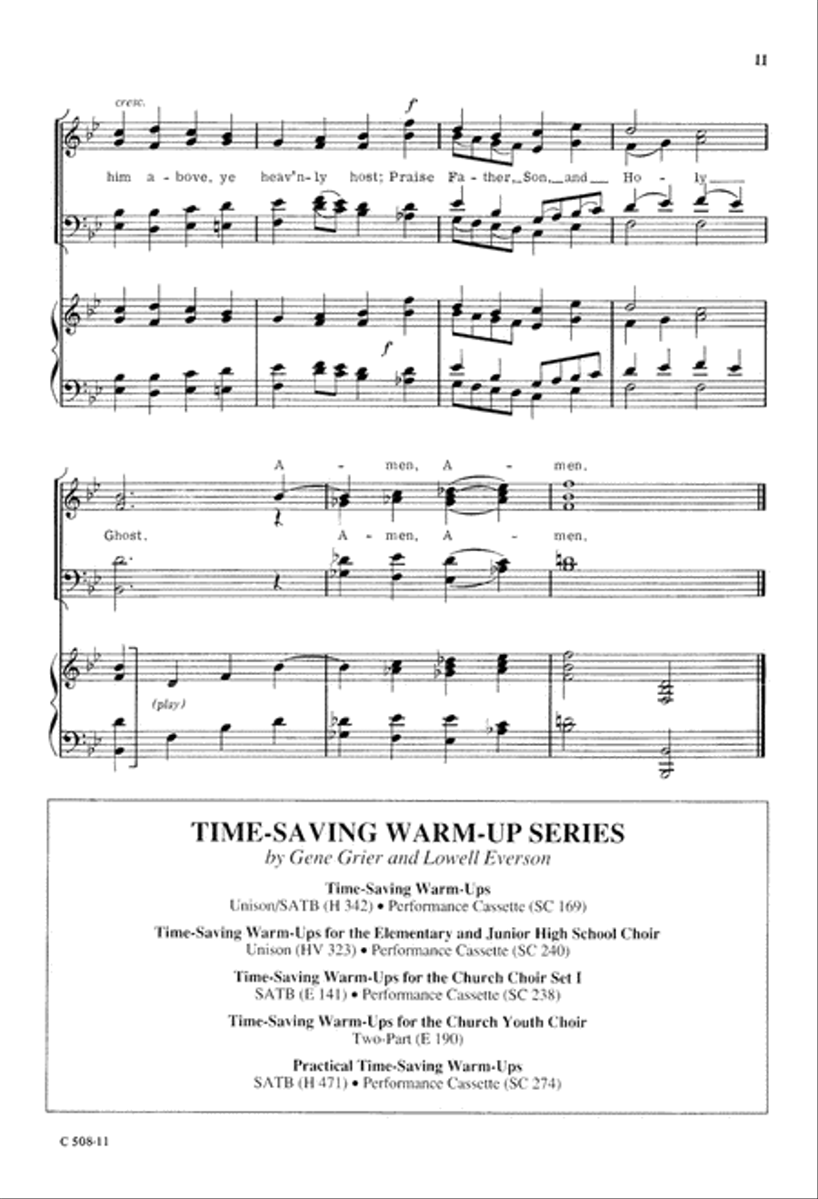 Practical Time-Saving Warm-Ups - Church Choir Set II (Digital Download) 4-Part scores gallery preview page 11