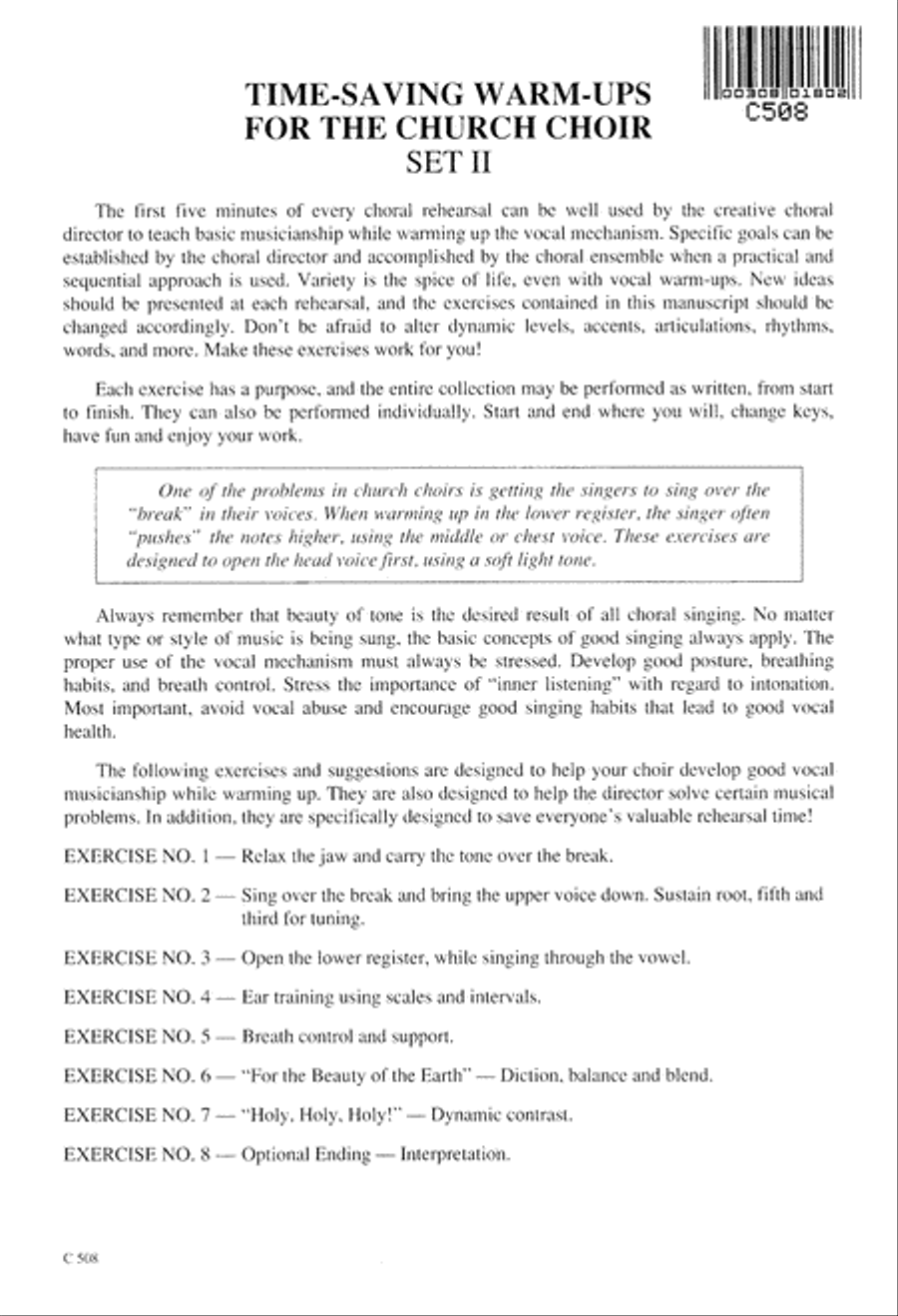 Practical Time-Saving Warm-Ups - Church Choir Set II (Digital Download) 4-Part scores gallery preview page 12