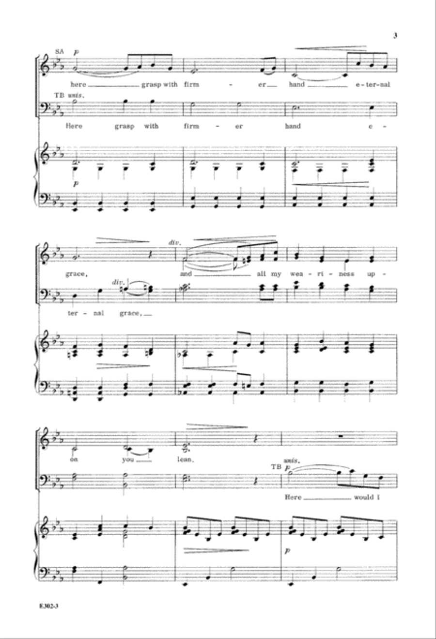 Here, O My Lord (Digital Download) 4-Part scores gallery preview page 3