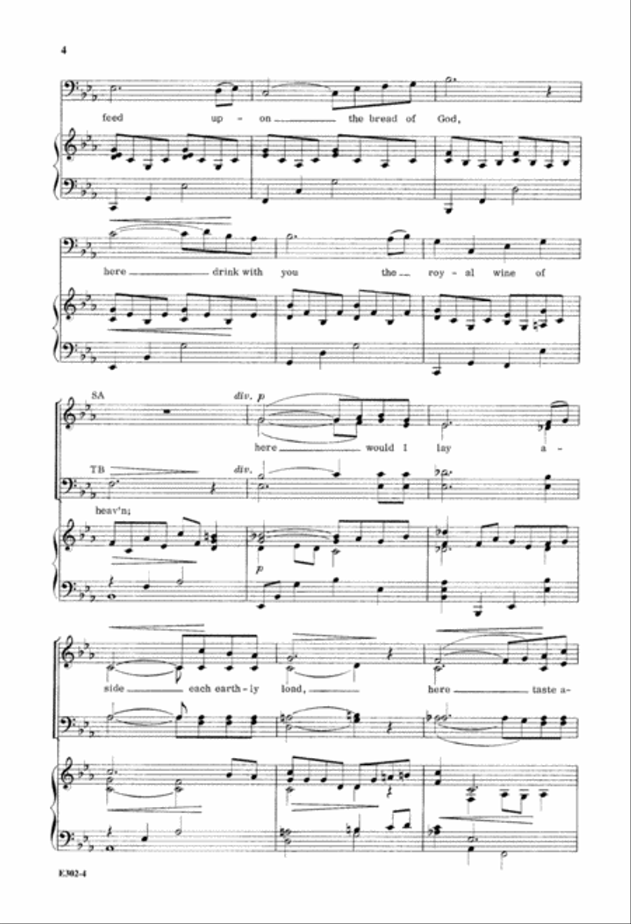 Here, O My Lord (Digital Download) 4-Part scores gallery preview page 4