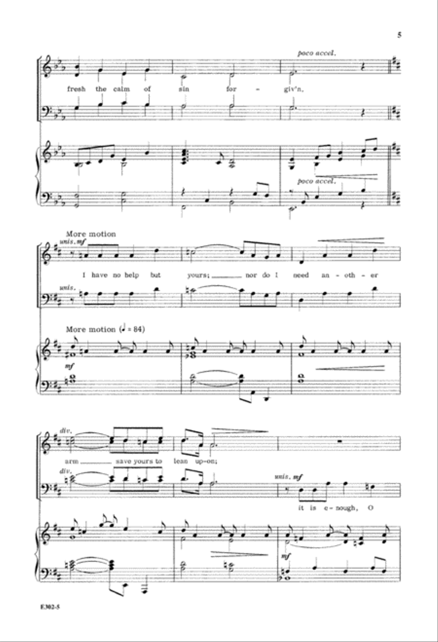 Here, O My Lord (Digital Download) 4-Part scores gallery preview page 5