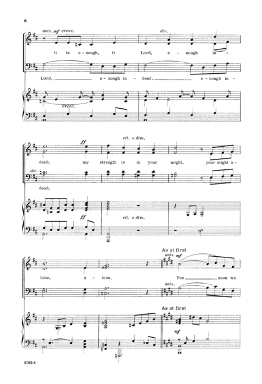 Here, O My Lord (Digital Download) 4-Part scores gallery preview page 6