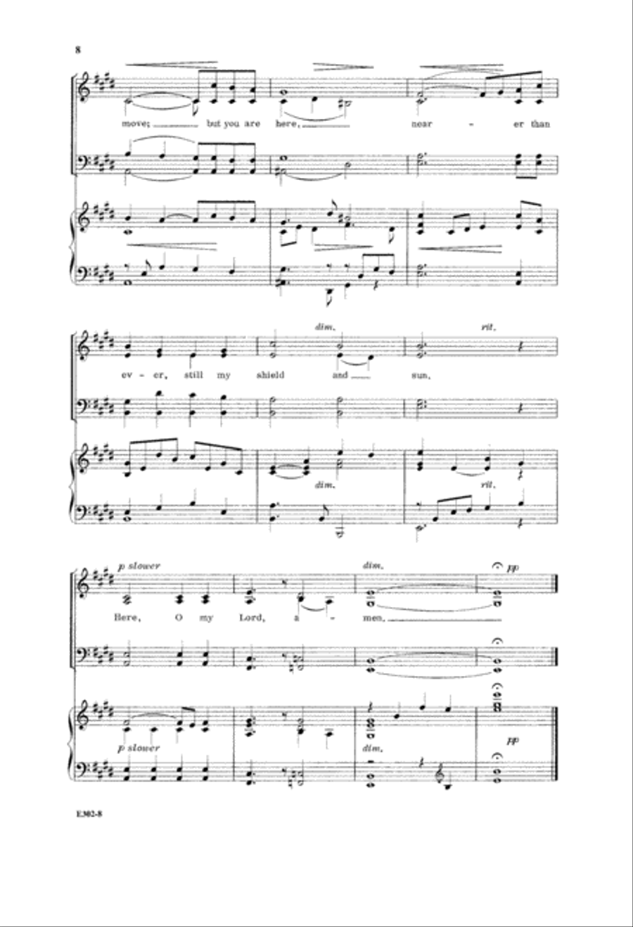 Here, O My Lord (Digital Download) 4-Part scores gallery preview page 8
