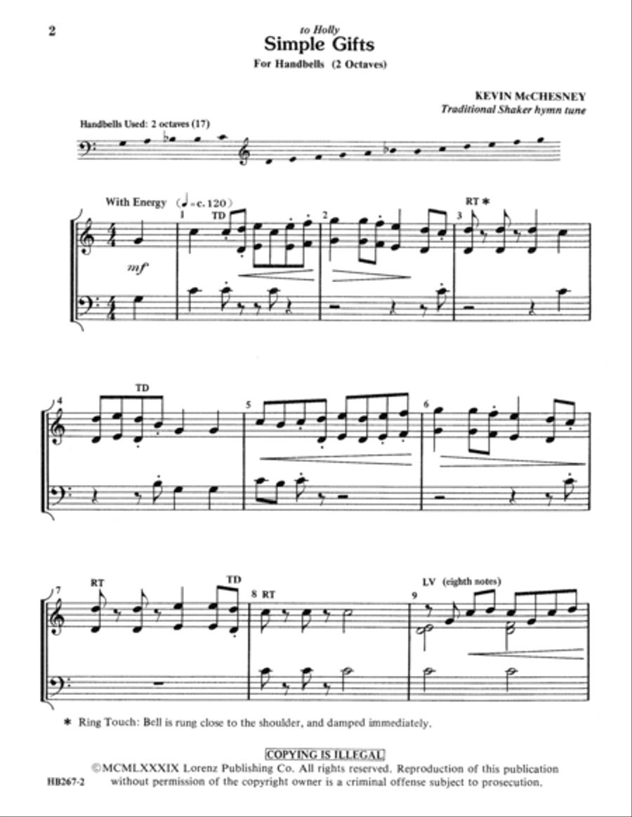 Simple Gifts (Digital Download) 2-Octaves scores gallery preview page 2