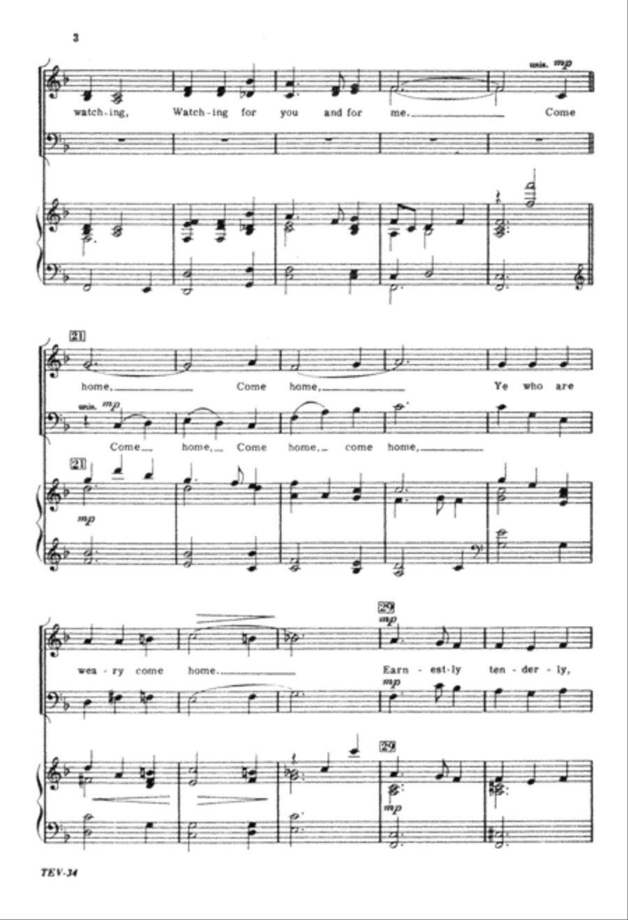 Softly And Tenderly 2 Part (Digital Download) 2-Part scores gallery preview page 4