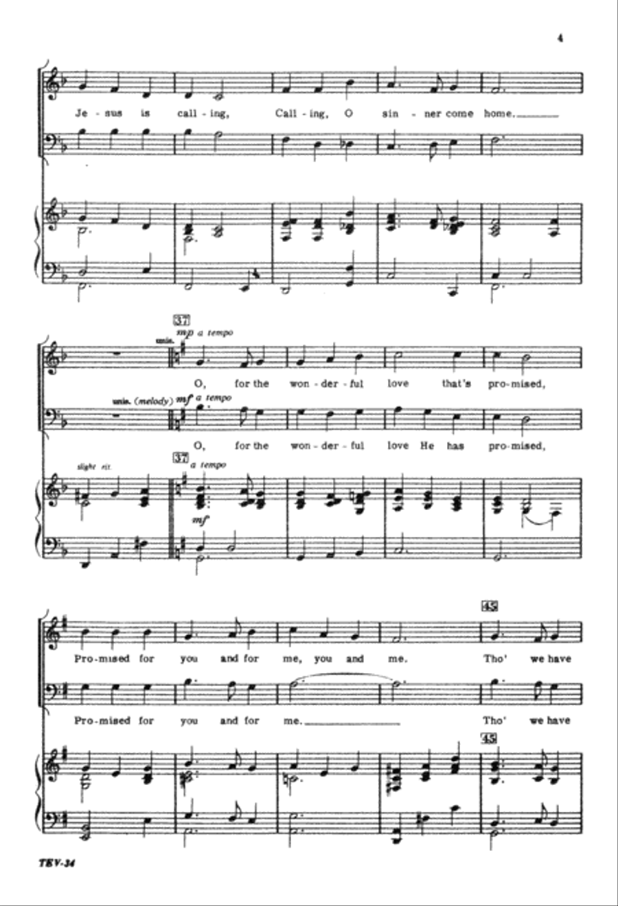 Softly And Tenderly 2 Part (Digital Download) 2-Part scores gallery preview page 5