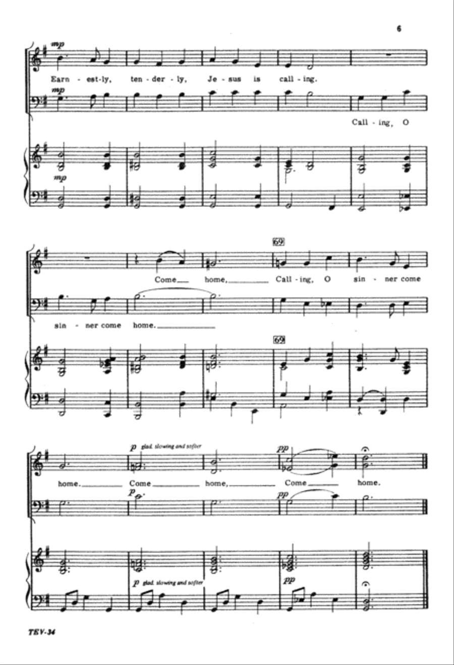 Softly And Tenderly 2 Part (Digital Download) 2-Part scores gallery preview page 7