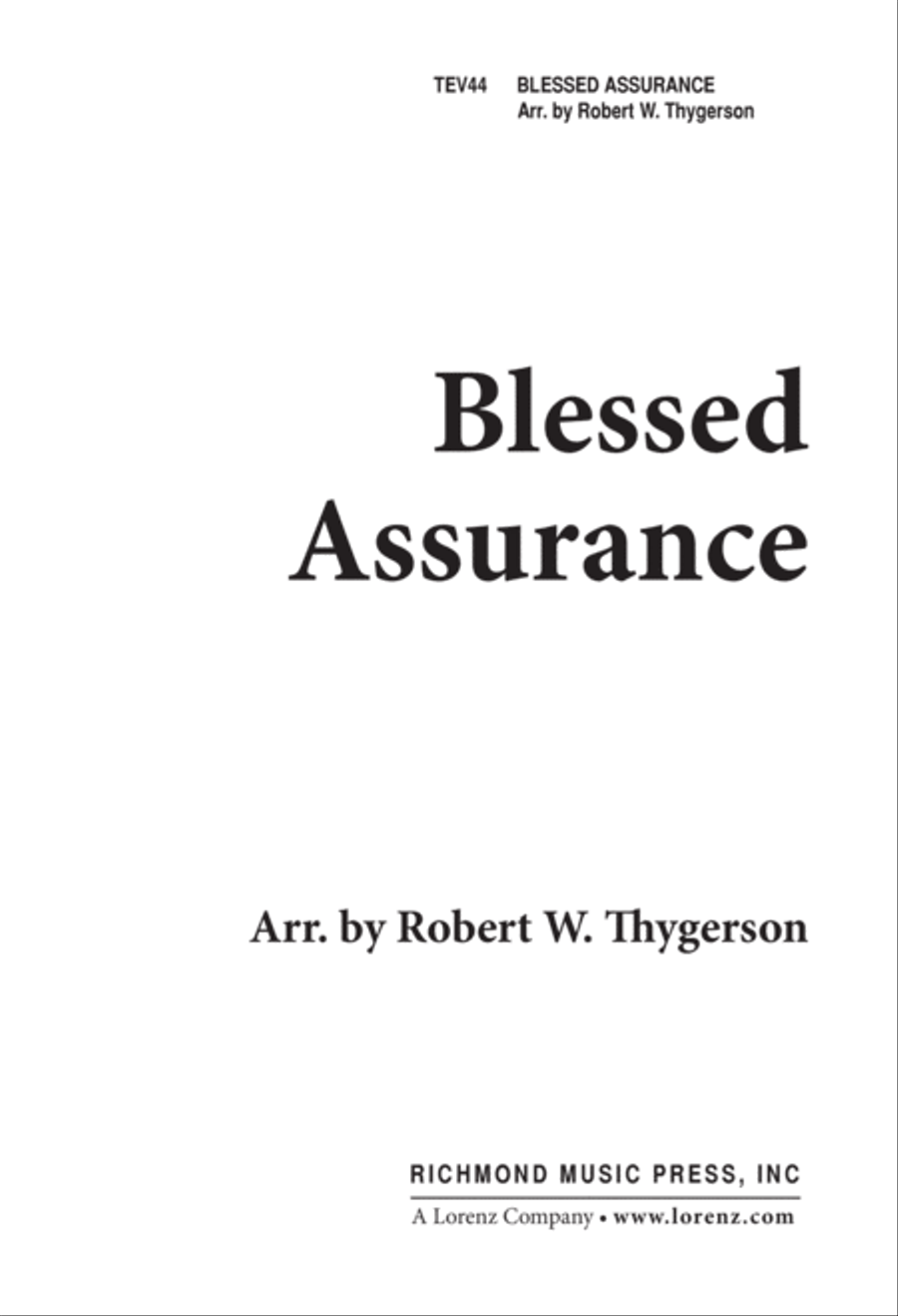 Blessed Assurance - 2pt (Digital Download) 2-Part scores gallery preview page 1