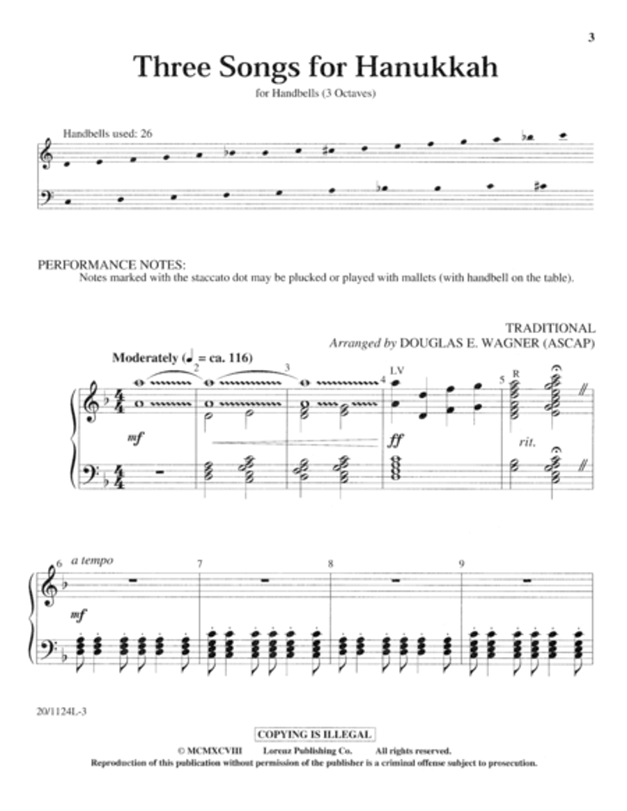 Three Songs for Hanukkah (Digital Download) 3-Octaves scores gallery preview page 3
