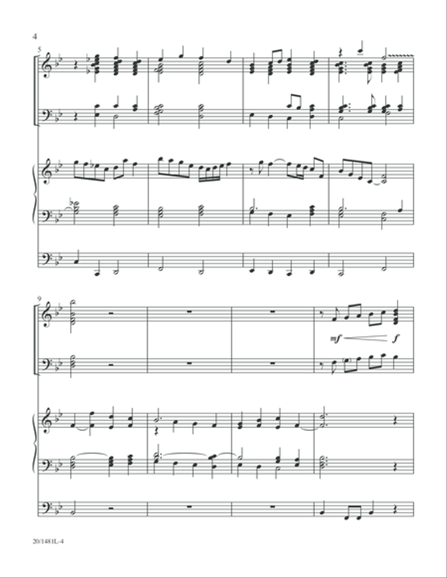 For All the Saints - Organ/Handbell or Handchime Score (Digital Download) 3-Octaves scores gallery preview page 4