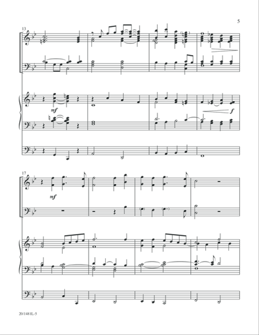For All the Saints - Organ/Handbell or Handchime Score (Digital Download) 3-Octaves scores gallery preview page 5