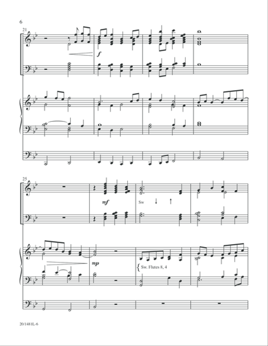 For All the Saints - Organ/Handbell or Handchime Score (Digital Download) 3-Octaves scores gallery preview page 6
