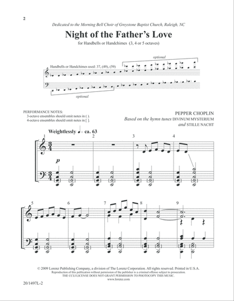 Night of the Father's Love (Digital Download) 5-Octaves scores gallery preview page 2