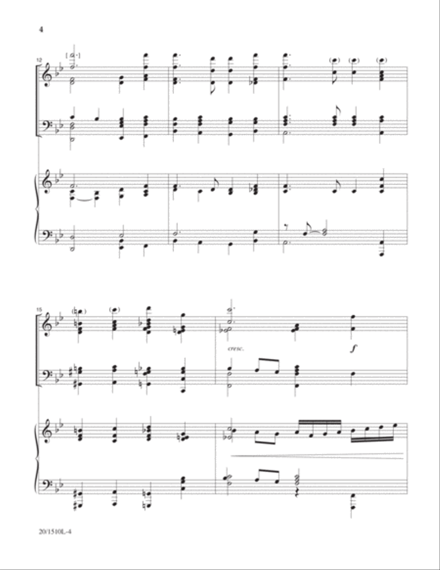 America! God Shed His Grace on Thee - Keyboard/Handbell Score (Digital Download) 5-Octaves scores gallery preview page 4