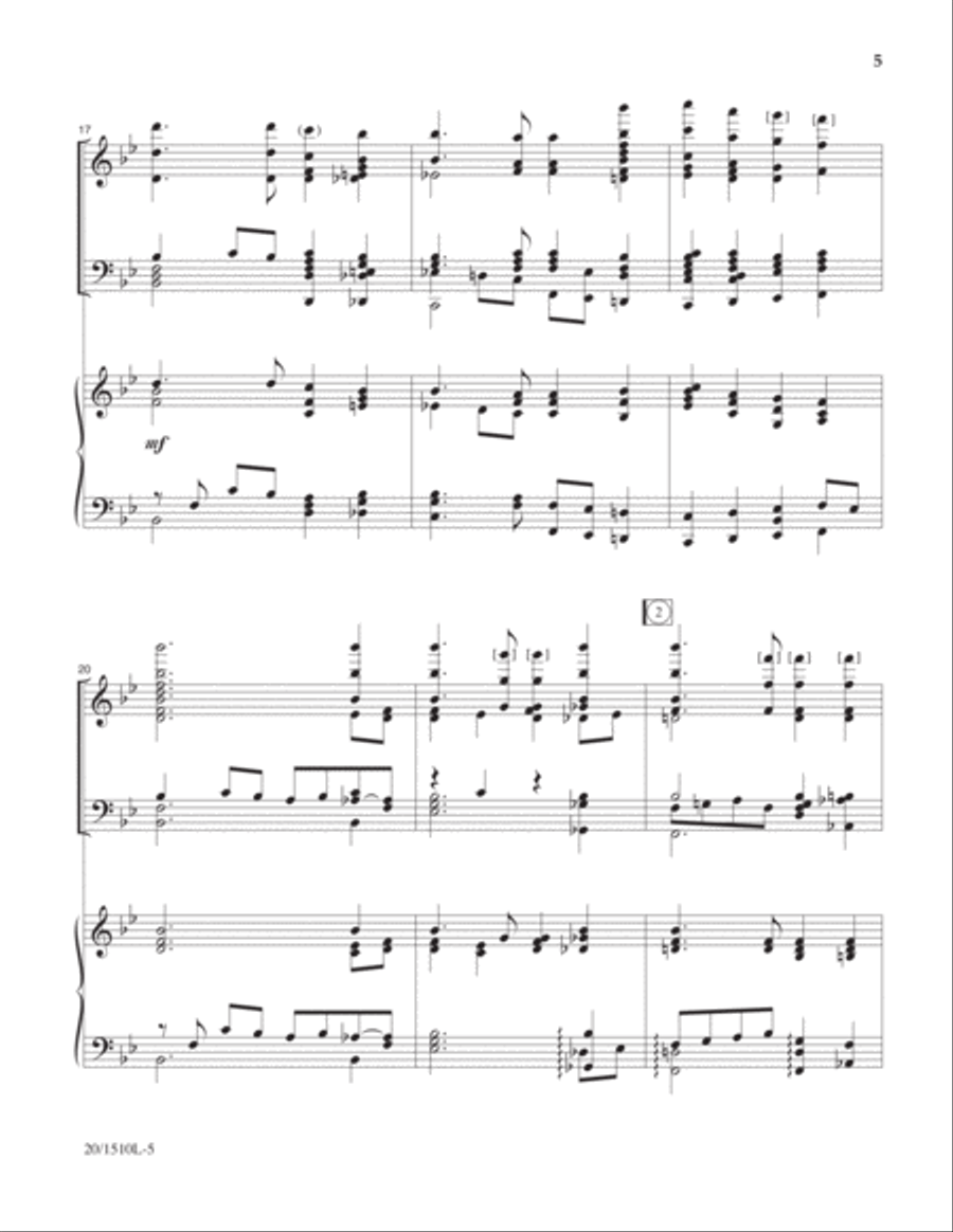 America! God Shed His Grace on Thee - Keyboard/Handbell Score (Digital Download) 5-Octaves scores gallery preview page 5